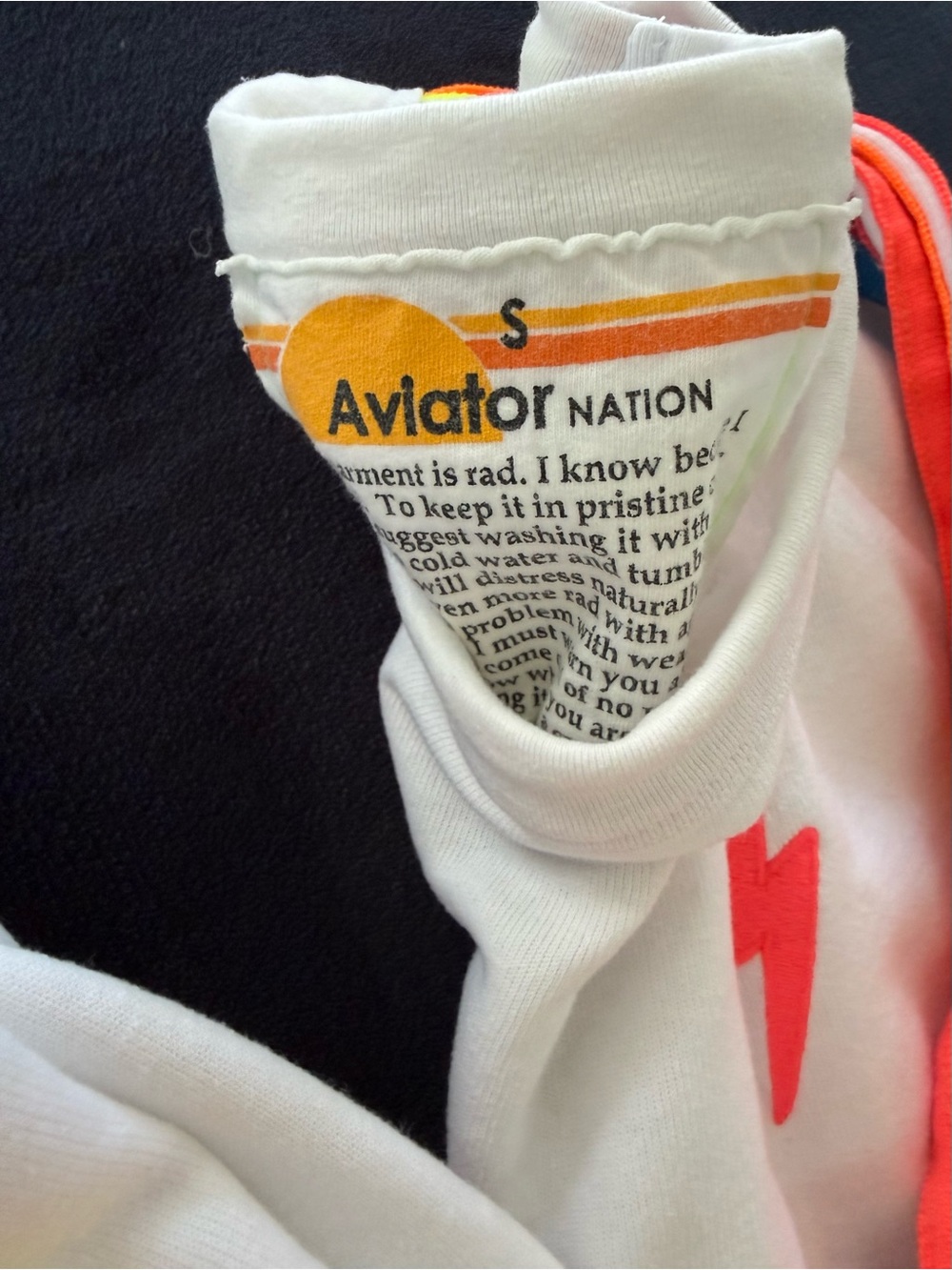 Aviator Nation White Rainbow Stripe Set Like New- Small Top XS Pants - Picture 2 of 3